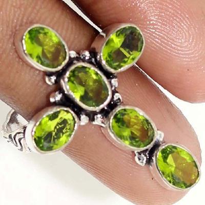 Cx 3113c croix bague crucufix peridot gr 8x4mm t60 gothique bijoux achat vente