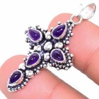 Cx 3133b croix pendentif crucufix 6gr 25x30gr amethyste bijoux achat vente argent 925