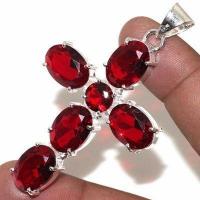 Cx 3139b croix pendentif pendant grenat 12gr 10x15mm medievale achat vente bijou argent 925