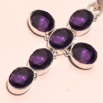 Cx 3169c croix pendentif argent 925 amethyste achat vente