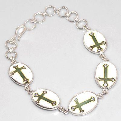 Cx 3181c pendentif croix chretienne argent emaille crucifix achat vente bijou religieux