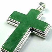 Cx 3190c croix chretienne 70mm crucifix 35x50mm turquoise verte pendant achat vente