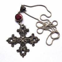 Cx 3208a pendentif croix toulouse xviieme rubis crucifix achat vente bijou argent 925