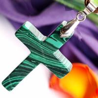 Cx 3240b croix chretienne crucifix 30x60mm malachite pendant achat vente