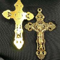 Cx 5603b pendentif croix chretienne bronze dore 35x50mm 5 5gr crucifix achat vente bijou