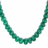 Em 0029 collier parure 1rang 46xperles lanternes emeraude 8 x 12mm 4