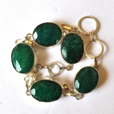 Em 0057 bracelet emeraude 24gr 14x18mm monture argent 925 2 