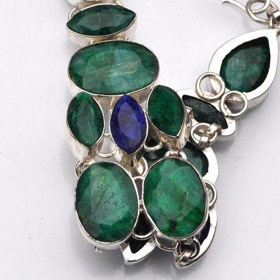 Em 0082b bracelet emeraude saphie 210x25 bijou argent 925 1 