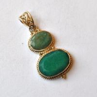Em 0104 pendentif pendant emeraude 13gr 25x55mm argent925 3