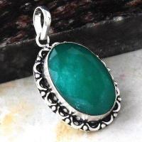 Em 0132a pendant pendentif emeraude 20x30mm 13gr achat vente bijoux argent 925