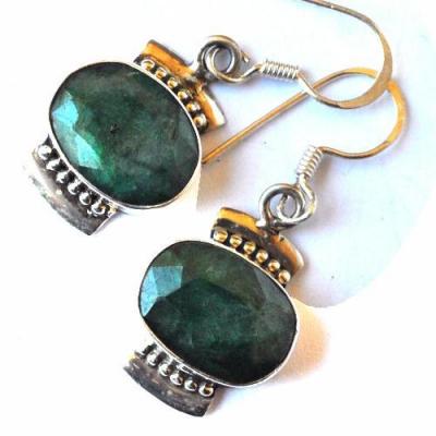 Em 0133 boucles oreilles emeraude 10x15mm 8gr argent925 1