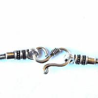 Em 0134 collier pendant fleur de lys emeraude 41gr chaine46cm 3