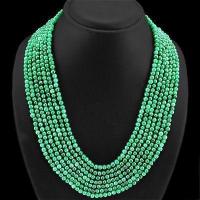 Em 0139 collier parure sautoir emeraudes 7 rangs perles 4mm 86gr achat vente bijoux ethniques 4 