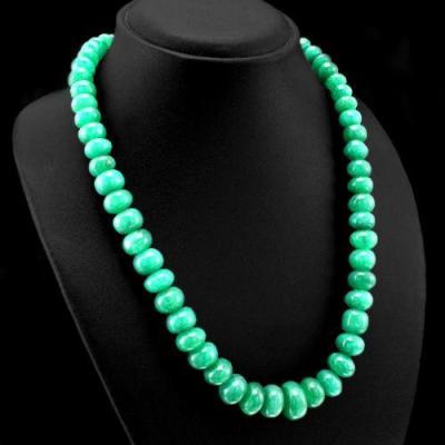 Em 0140a collier parure sautoir emeraude 9 a14 mm bijou ethnique achat vente