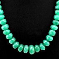 Em 0140c collier parure sautoir emeraude 9 a14 mm bijou ethnique achat vente