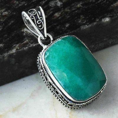 Em 0142 pendant pendentif emeraude 18x25mm 14gr achat vente bijoux argent 925 1