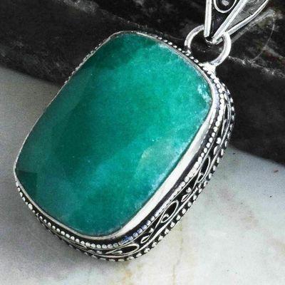 Em 0142 pendant pendentif emeraude 18x25mm 14gr achat vente bijoux argent 925 3