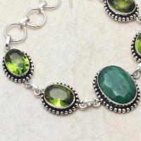 Em 0203b bracelet 16 emeraudes 16x22mm peridot 21gr achat vente bijoux argent 925