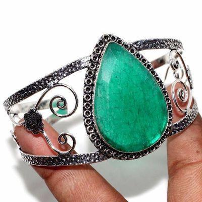 Em 0208d bracelet torque 35gr emeraude 30x42mm argent 925 achat vente bijou