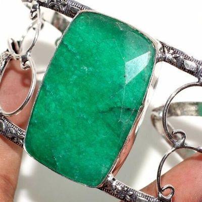 Em 0209c bracelet torque 42gr emeraude 30x45mm argent 925 achat vente bijou