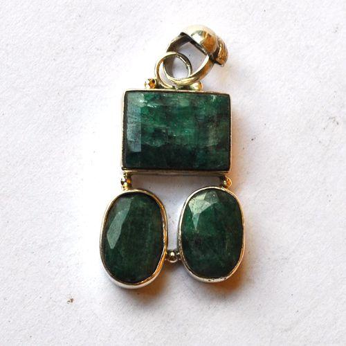 Em 0215 pendentif pendant emeraude 40x20mm 10gr argent925 2