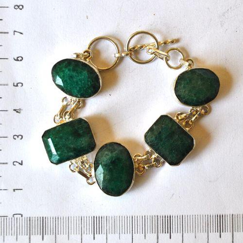 Em 0218 bracelet emeraude 14x18mm 27gr argent 925 1