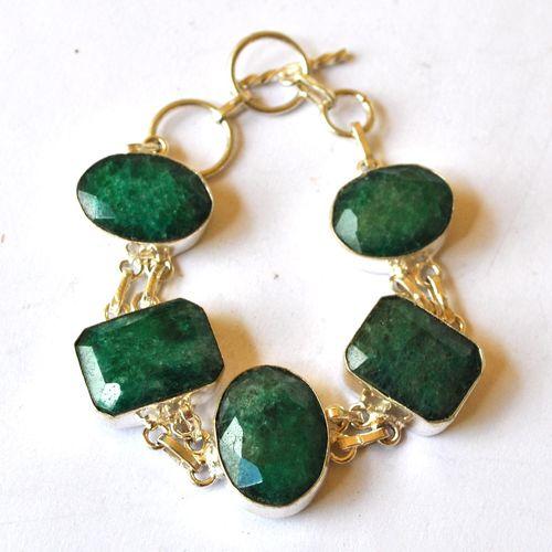 Em 0218 bracelet emeraude 14x18mm 27gr argent 925 2