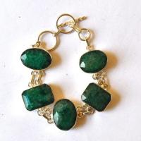 Em 0218 bracelet emeraude 14x18mm 27gr argent 925 3