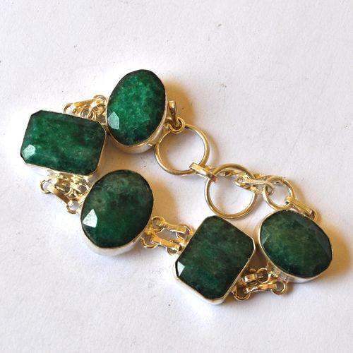 Em 0218 bracelet emeraude 14x18mm 27gr argent 925 4