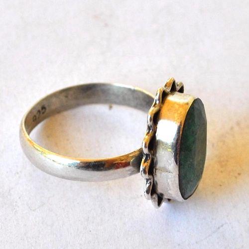 Em 0225 bague emeraude 10x12mm t58 5gr argent 925 1