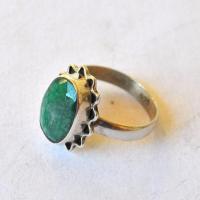 Em 0225 bague emeraude 10x12mm t58 5gr argent 925 4