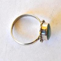Em 0225 bague emeraude 10x12mm t58 5gr argent 925 5