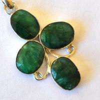 Em 0228 pendant pendentif emeraude 56 mm 12gr 10x15mm argent925 3