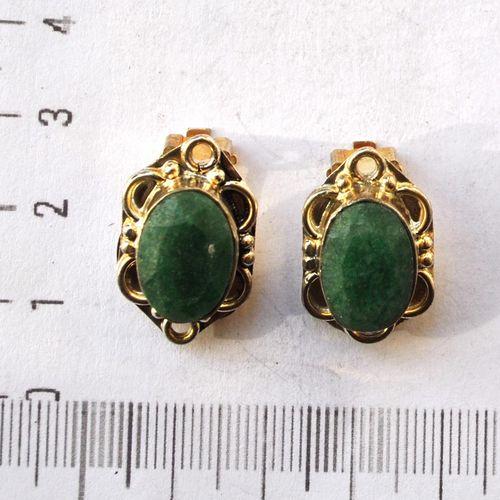 Em 0238 boucles oreilles emeraude 10gr 10x15mm clips argent925 1