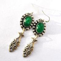 Em 0244 boucles oreilles emeraude poisson 15gr 10x15mm argent925 3