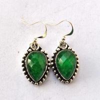 Em 0247 boucles oreilles emeraude poire 8gr 10x15mm argent925 2