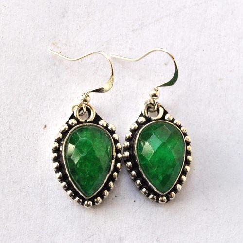 Em 0247 boucles oreilles emeraude poire 8gr 10x15mm argent925 2