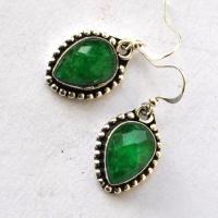 Em 0247 boucles oreilles emeraude poire 8gr 10x15mm argent925 4