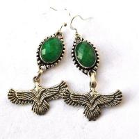 Em 0250 boucles oreilles emeraude egyptienne horus 13gr 10x15mm argent925 4 