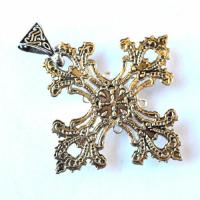 Em 0258 pendentif pendant emeraude fleur de lys royal 16gr 12x16mm argent925 2 