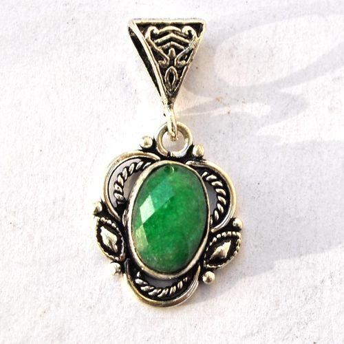 Em 0259 pendentif pendant emeraude 5gr 10x15mm argent925 1