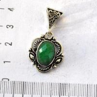 Em 0259 pendentif pendant emeraude 5gr 10x15mm argent925 4