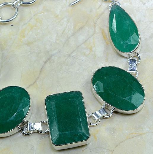 Em 0324c bracelet emeraude argent 925 achat vente