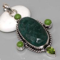 Em 0353a pendentif emeraude peridot argent 925 achat vente