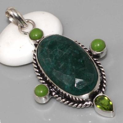 Em 0353a pendentif emeraude peridot argent 925 achat vente