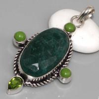 Em 0353b pendentif emeraude peridot argent 925 achat vente