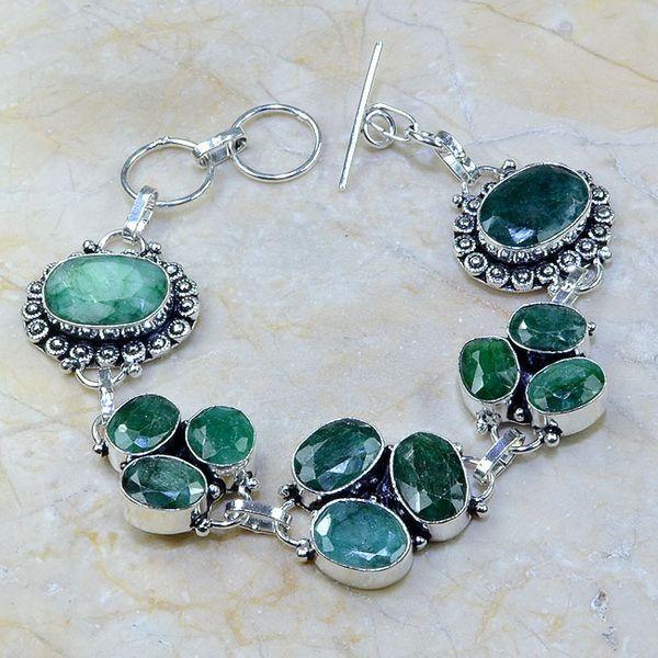 Em 0409a bracelet emeraude argent 925 achat vente bijoux