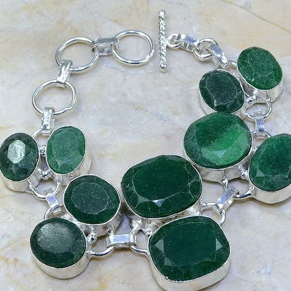Em 0414c bracelet emeraude cachemire argent 925 achat vente bijoux