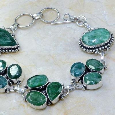 Em 0418a bracelet emeraude argent 925 achat vente bijoux