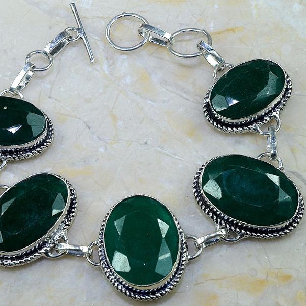 Em 0431b bracelet emeraude argent 925 achat vente bijoux 1